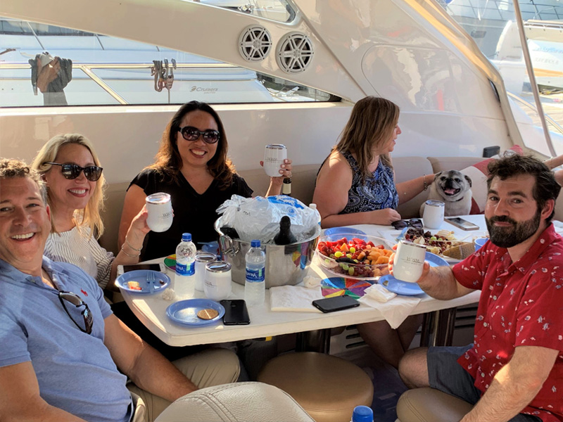 A few of our clients enjoying a boating event hosted by our Partner, Michael.